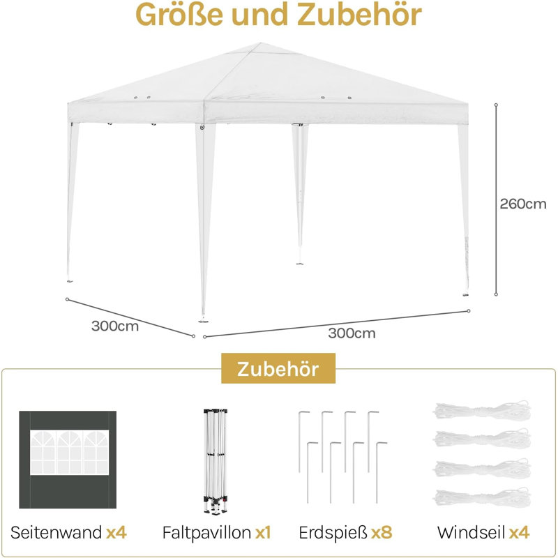 Brittenham 3 x 3m Metal Patio Gazebo, Anthracite