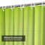Rideau de douche vert imperméable, rideaux de douche pour la salle de bain avec 12 crochets-1023887279