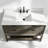 48" Freestanding Single Sink Solid Wood Gray Oak Bathroom Vanity with Engineered Marble Top-456522220