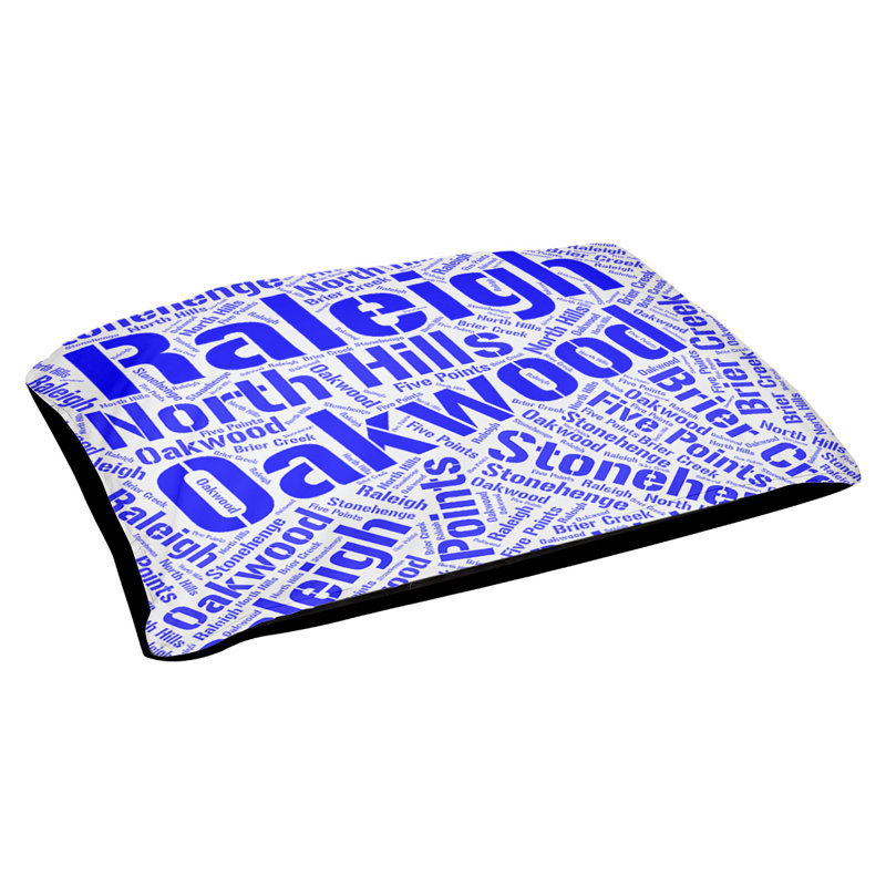 Oreiller rectangulaire designer, Moyen L 40 po x l 30 po, bleu, Raleigh