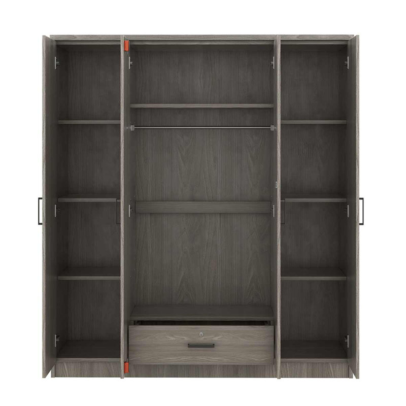 Armoireu, H 67,90 po x l 59,20 po x P 20 po, Gris foncé
