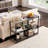 Tall End Side Table,30" Height Nightstand With 3-Tier Storage Shelf-1045587966
