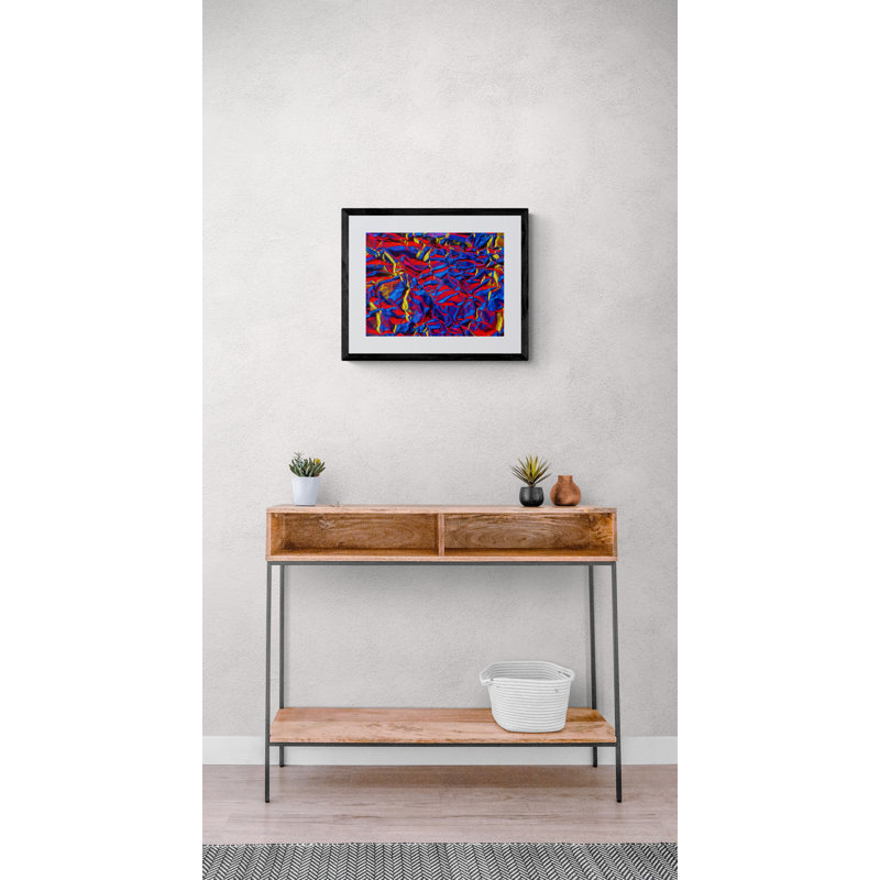 Aluminium Foil Print by Philippe Monthoux, Black Framed Canvas, 24" H x 32" W