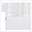 Lit escamotable mural simple avec armoire supérieure, tablettes, lit pliable peu encombrant avec lumière et USB, blanc-129746886