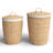 Seagrass Handmade Decorative and Functional Storage Basket with Liner and Matching Tops-2146496984