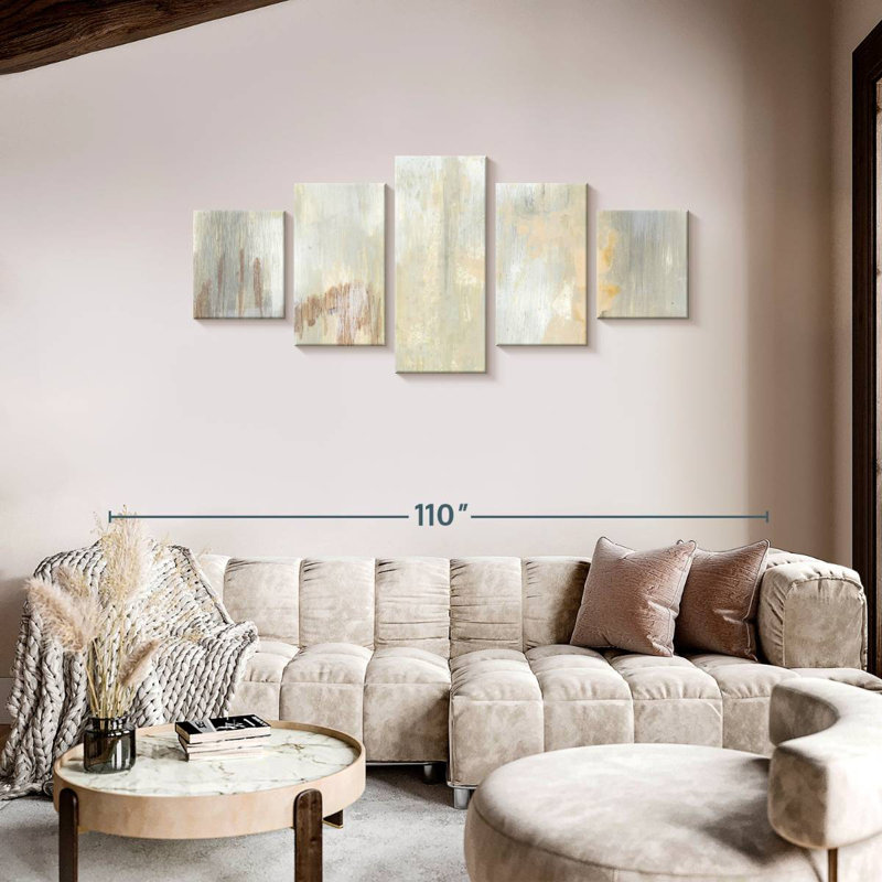 Avery Barely Blush I, 36" H x 80" W