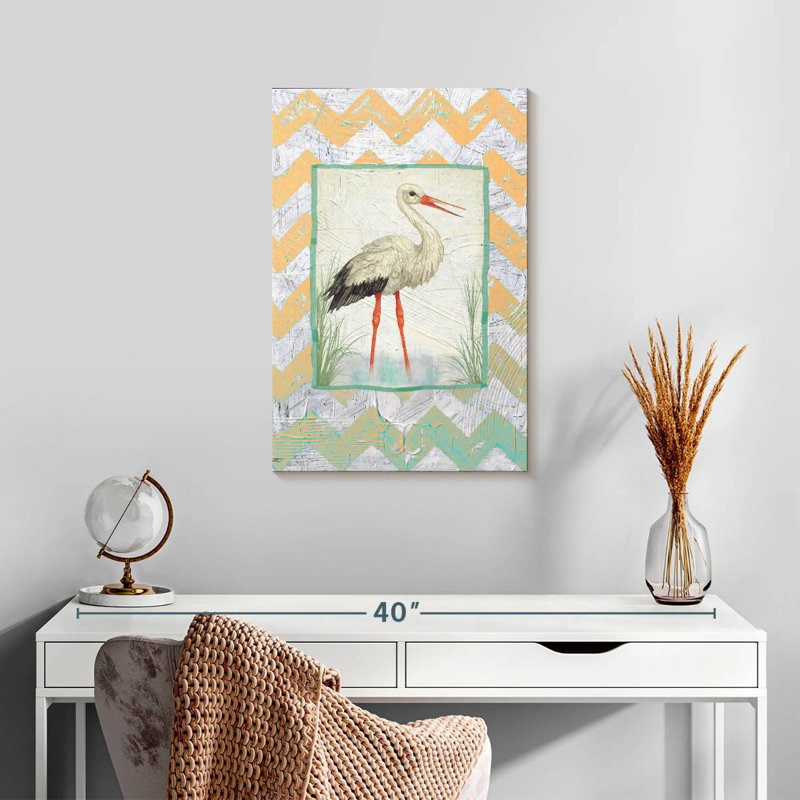 Brampt Crane In Water, 24" H x 16" W