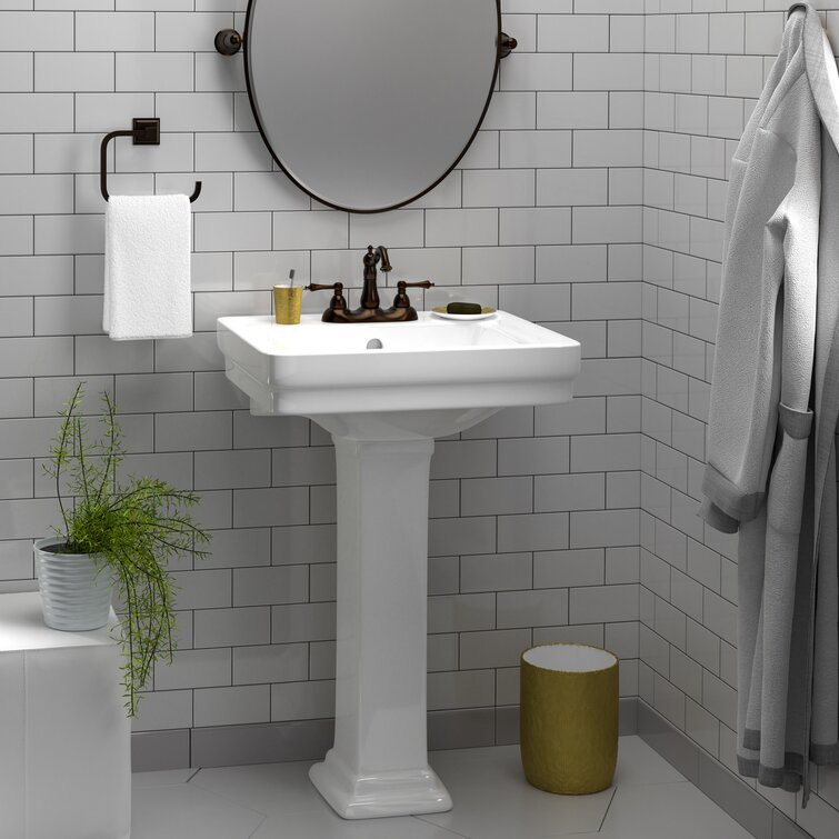 Barclay Sussex Vitreous China Rectangular Bathroom Sink with Overflow