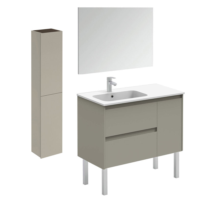 Ambra 35.6'' W Single Vanity, Matte Sand
