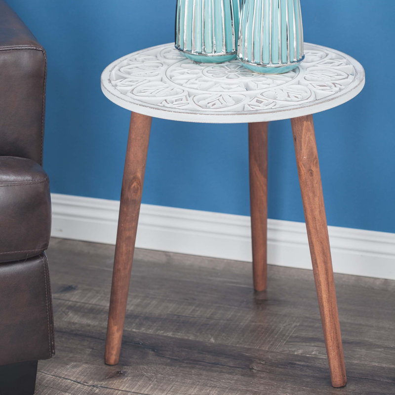 Table d'appoint blanche Aiden