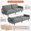 3-Seater Sofa Bed With Adjustable Backrest-1473166868