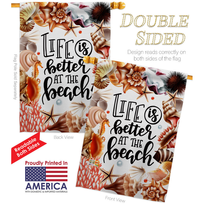 Double Sided 40'' H x 28'' W Polyester House Flag