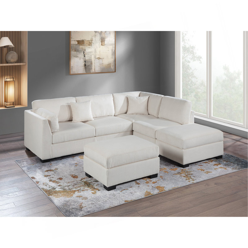 Ensemble de canapé modulaire Contemporary, Beige