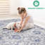 Tapis bleu / argenté Stain