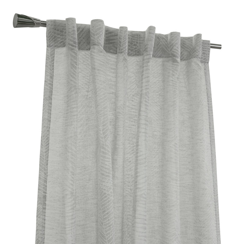 Panneau de rideau semi-transparent avec œillets Avalbane, L 52 po x L 84 po