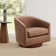 Bennett Vegan  Leather Swivel Barrel Chair