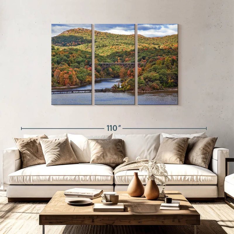 Alvord traversant la rivière Hudson Valley, H 48 po x l 74 po