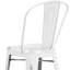 Commercial Grade Distressed Metal Indoor-Outdoor Counter Height Stool with Back-331454705-331454706