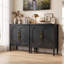 Armoire d'appoint 63 "avec tablette réglable, buffet de rangement rétro pour le salon-999936378