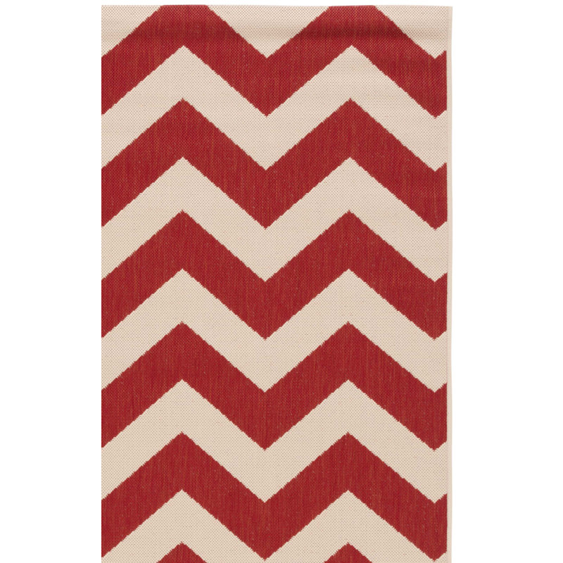 Vondrus Performance Chevron Indoor/Outdoor Area Rug, Rectangle 6'7" x 9'6"