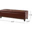 Repose-pieds avec rangement, grand banc de rangement pour repose-pieds de 51 pouces, banc rembourré à l'extrémité du lit avec couvercle à charnières, tabouret long pour repose-pieds dans la chambre du salon