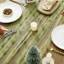 Chemin de table en gaze de Noël vert fougère 120 pouces 10 pi, décoration de table d'anniversaire de mariage pour les fêtes