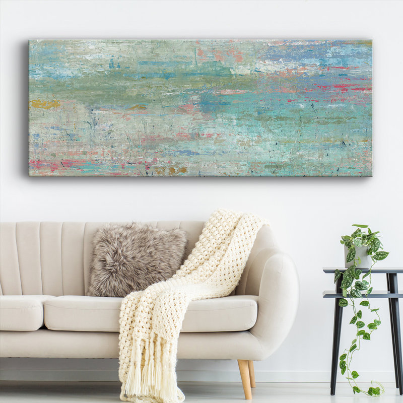 Toile tendue pastel Watergarden-Gallery, H 12 po x l 30 po x P 1,5 po