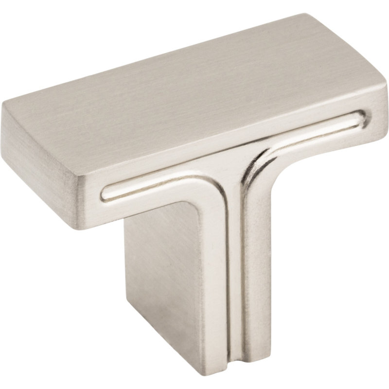 Anwick 1 3/8"Length Rectangle Knob, Satin Nickel