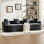 Causeuse courbée, petit canapé en chenille avec 3 coussins, canapé profond pour appartement, salon, aucun assemblage requis-2058267406