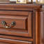 Armoire d'appoint en bois massif brun rougeâtre