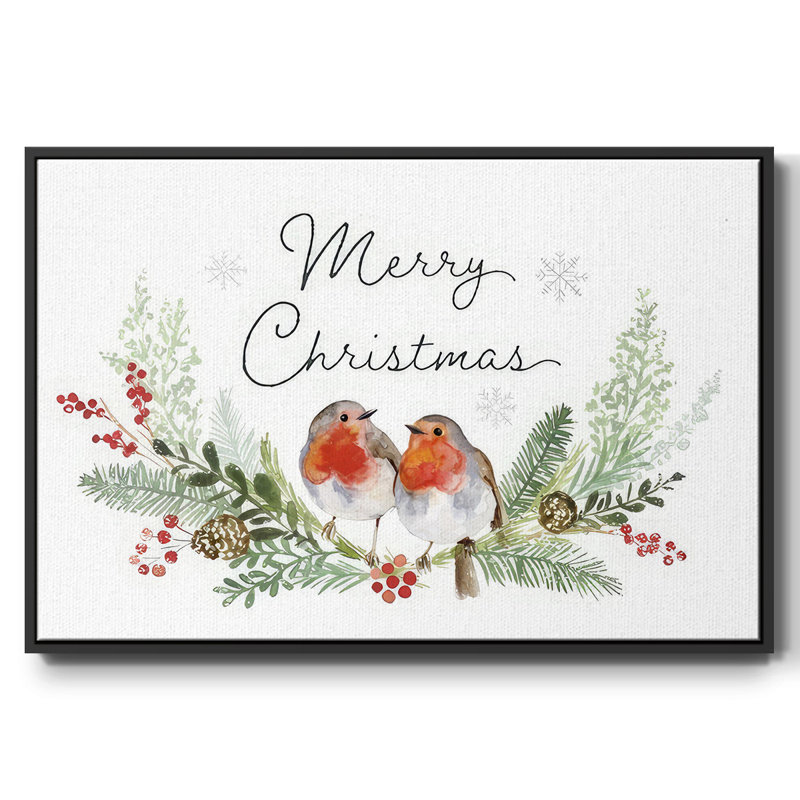 Winter Winter Collection, reproduction d'art sur toile encadrée, H 17 po x l 25 po x P 1,5 po, Noir