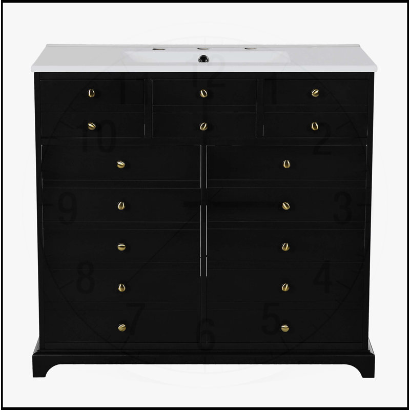 Armoire de rangement en bois massif, Noir