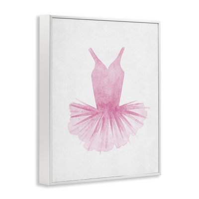 Aquarelle de tutu ballerine rose, estampe numérique, design par Camila Juncos