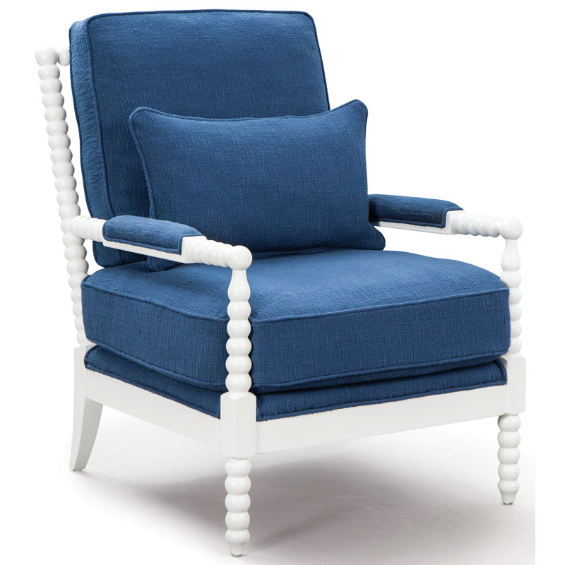 Fauteuil Yentin, Bleu, Blanc
