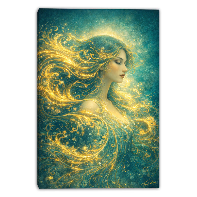«Ocean Veil», art mural sur toile tendue, L 24 po x H 36 po x P 1,5 po