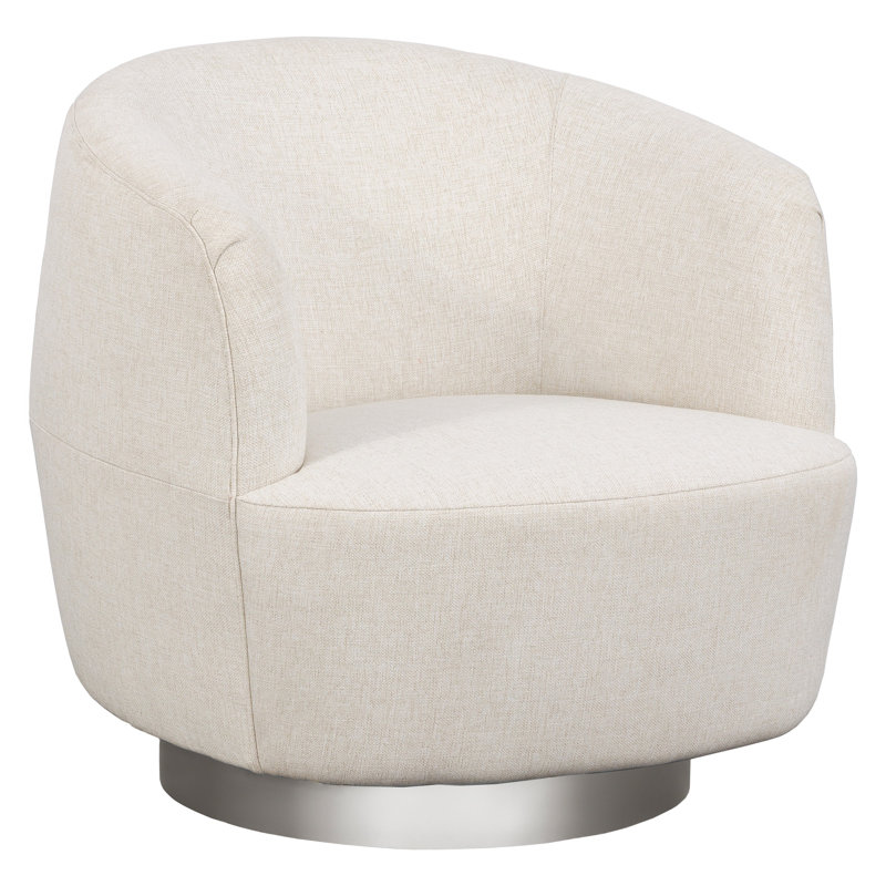 Dhalia Lounge Chair, Swivel, 1130 Pottery, Nickel