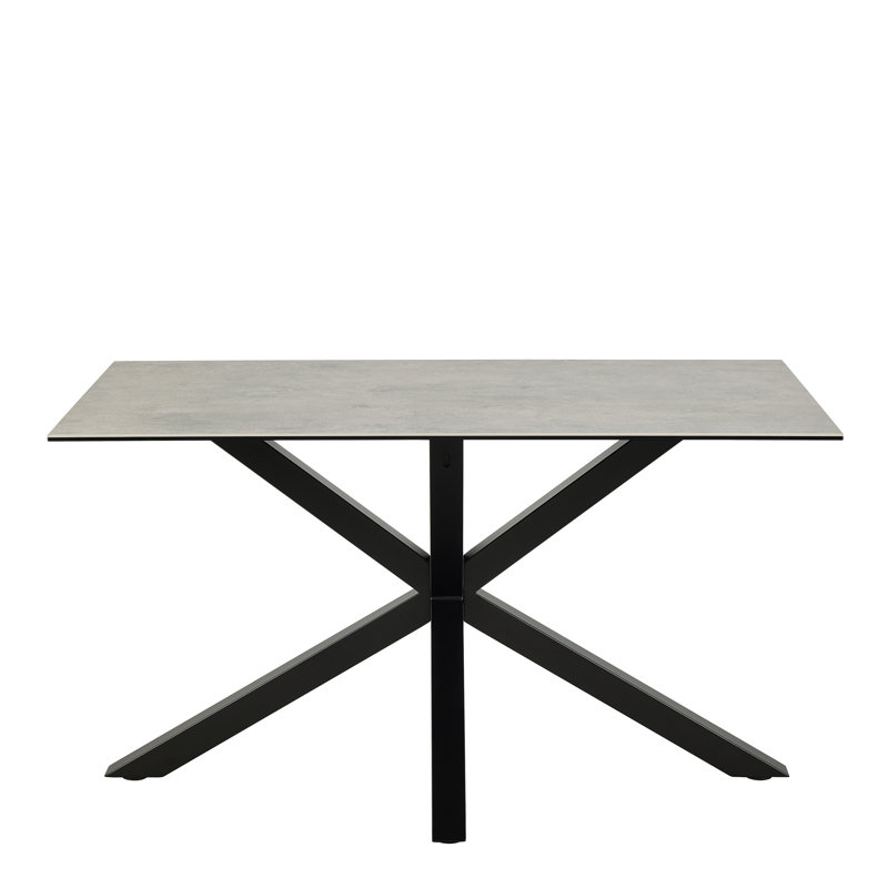Heaven Metal Base Dining Table, Grey