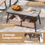 Ensemble de 8 meubles de patio avec 4 chaises bistro à bascule et 2 tables basses