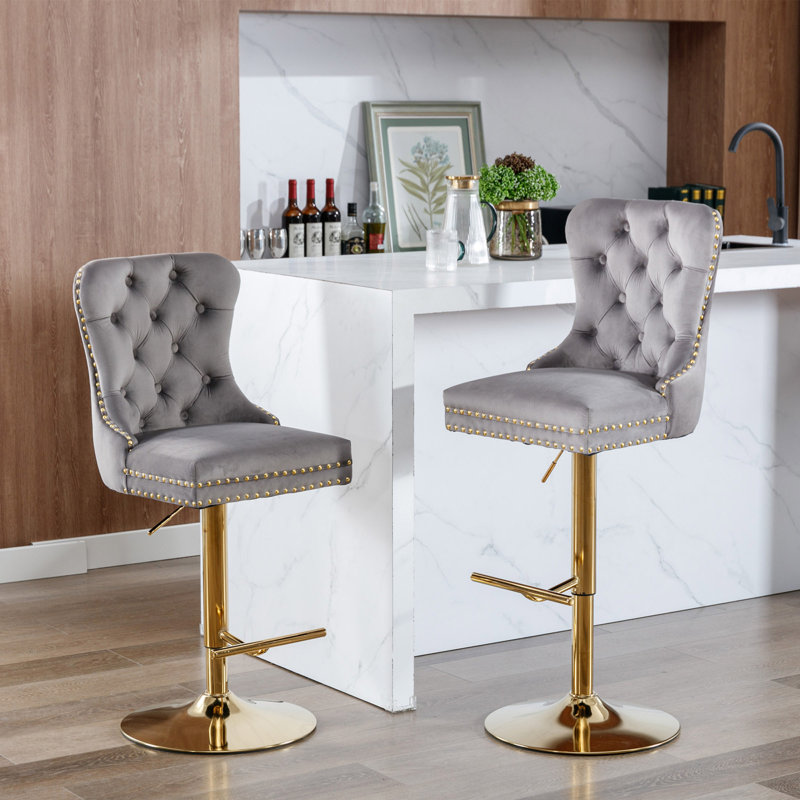 Tabouret à hauteur réglable Kazusa, gris