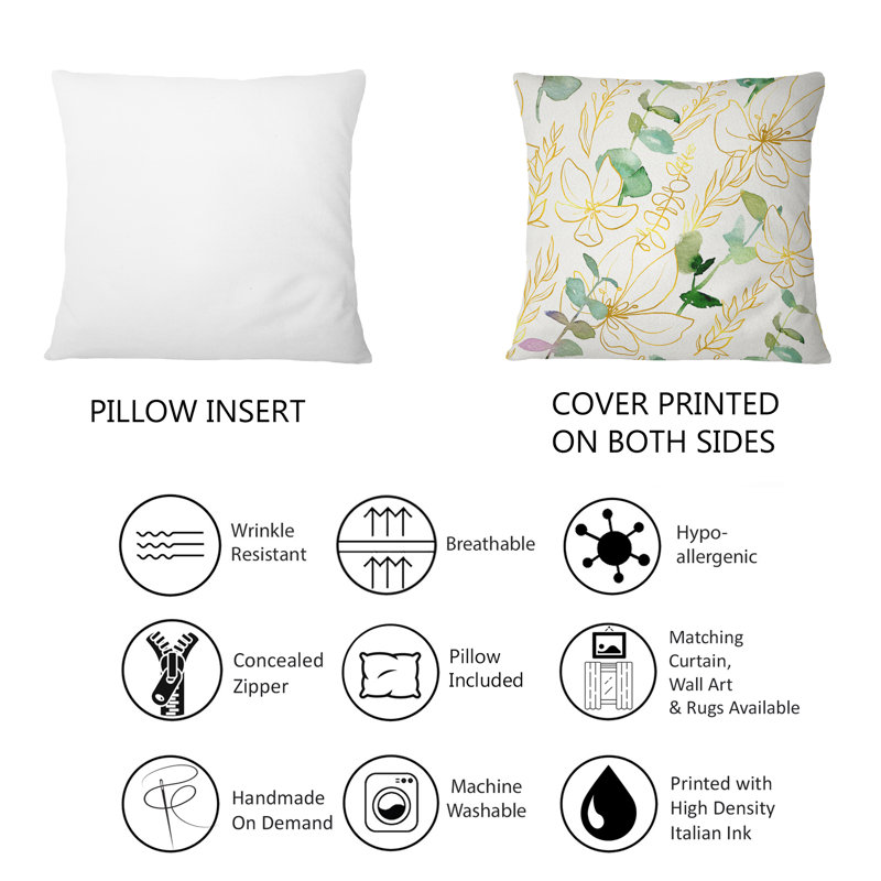 Floral Throw Pillow