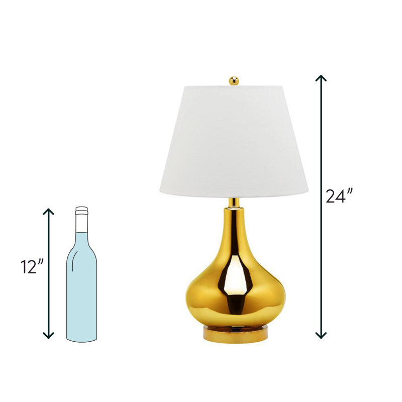 Akeim Glass Table Lamp, Gold