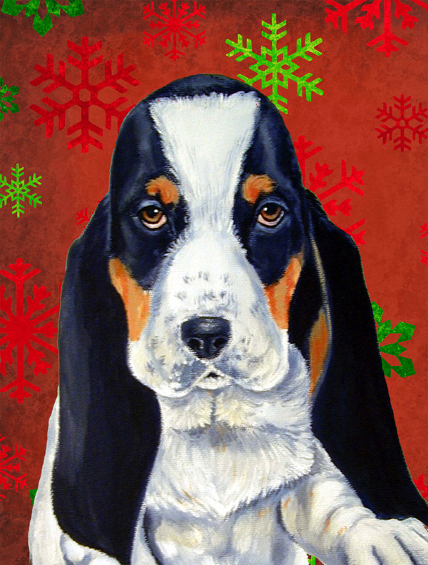 Drapeau rouge et vert Vart, Basset hound 3