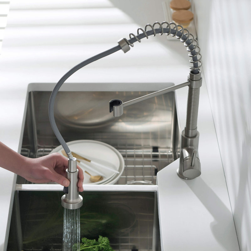 KIBI Aurora Kitchen Faucet, Brushed Nickel