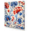 Floral, tuiles turques rouges et bleues 3 - Art mural floral abstrait-954955129-890606826