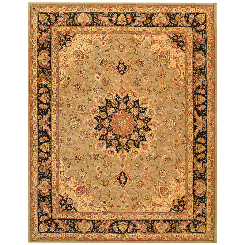 Persian Court Silk & Wool Pile Oriental Rug, Rectangle 8' x 10'