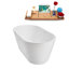 1369.1mm x 744.2mm Soaking Acrylic Bathtub-1801142151