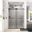 72 po X P 76 po Cabine de douche autoportante double coulissante sans cadre H au fini noir mat-122790652