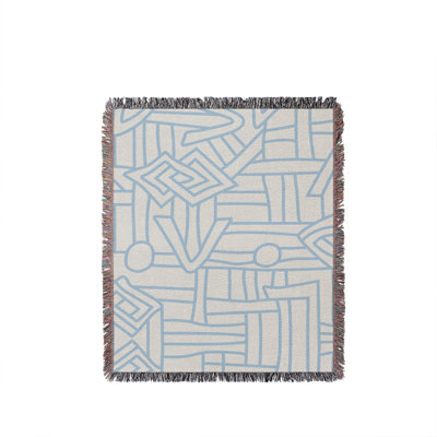 Jeté en coton Diof Abstract Pirnt