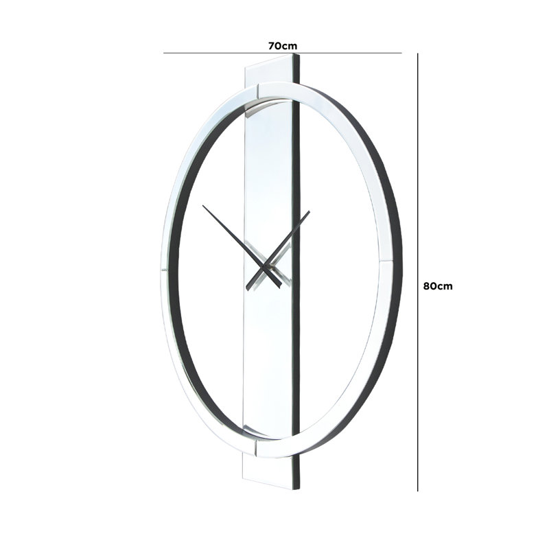 Arbane Metal Wall Clock, 70cm H x 80cm W x 2cm D
