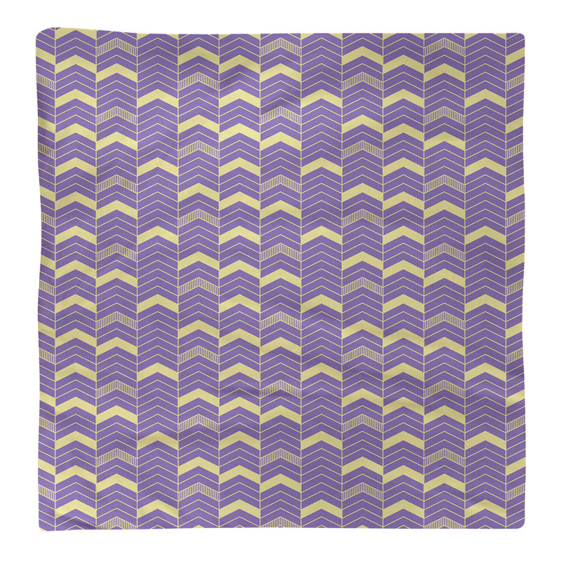 Serviette en coton bicolore lignée Stephenie, Mauve / Jaune, Sergé de coton, H 0,1 po x l 10 po x P 10 po